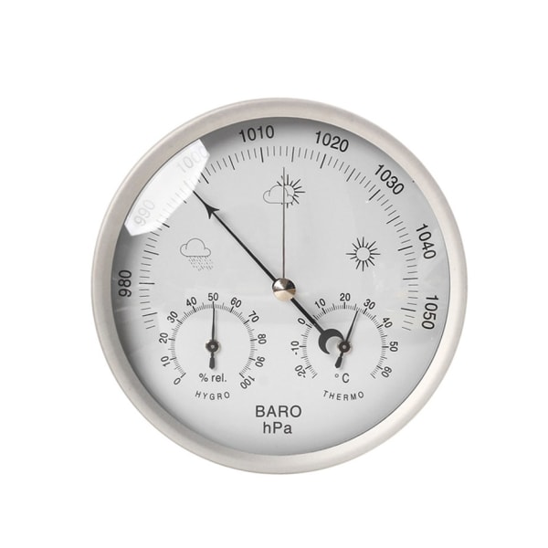 Analog väderstation 3in 1in,Ø132mm-Barometer,termometer,hygrometer