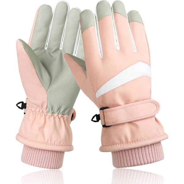Handskar, Varma Vinterhandskar för Dam, Dam Touchscreenhandskar, Termohandskar, Halkfria Cykelhandskar Pink