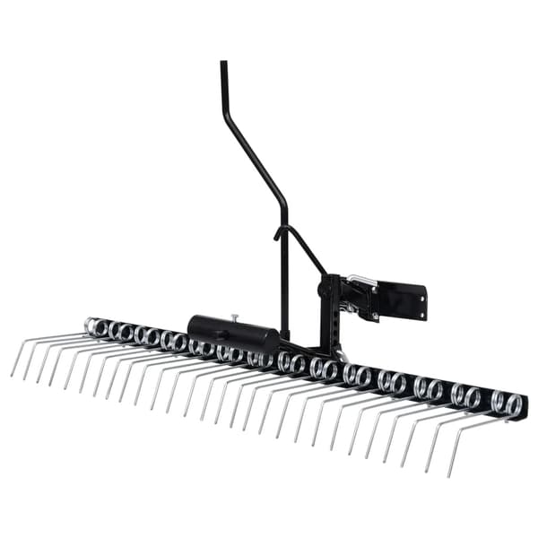 vidaXL Plæneklipper Græsrive 109 cm 13050 Silver