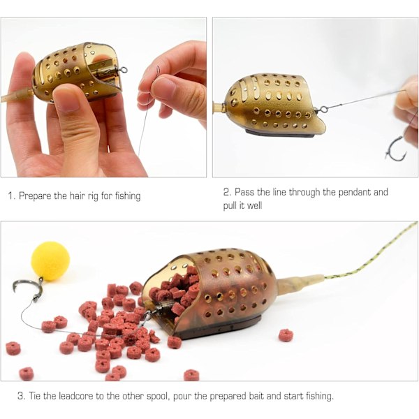 Pellet Feeder Inline Pellet Feeder Maggot Feeders for Carp Fishing Coarse 40g 40g