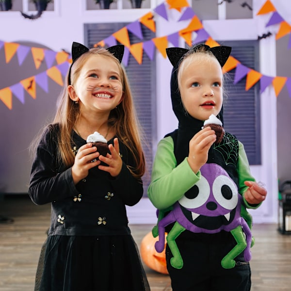 Katteører Hodebånd for Kvinner Jenter, Halloween Cosplay Kattekostyme Hårtilbehør for Voksne Barn