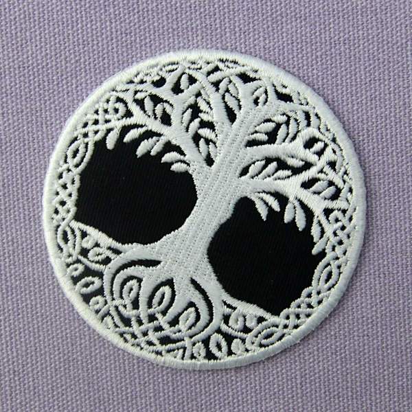 5PCS broderet sko, hat og taske patches Livets træ i nordisk patch broderet badge strygejern på sy på emblem