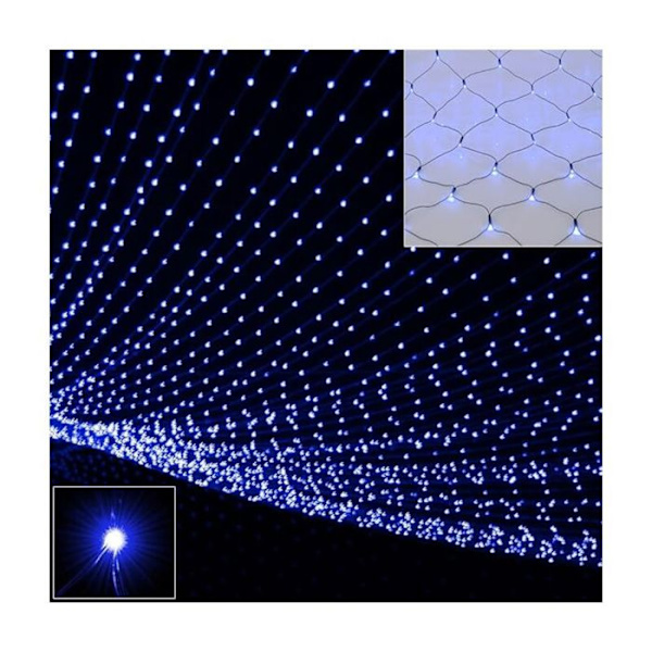 540 LED Net Lyskæde 6M x 4M 8 Tilstande Vandtæt til Jul og Have Dekorationer Blå YYV