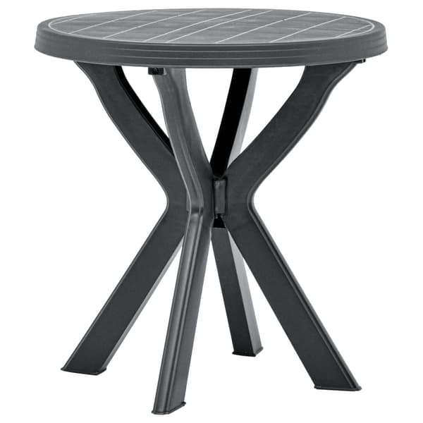 vidaXL Soffbord antracit Ø70 cm plast silver Antracit