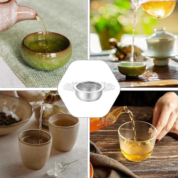 2-pack tesilskål, teinfuser i rostfritt stål, nät tesil