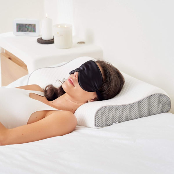 Lyxigt minnesskumkudde | Ergonomisk cervikal kontur Anti snarkkuddar Fram bak Sidosovare | 60*35*9-11cm Stor storlek