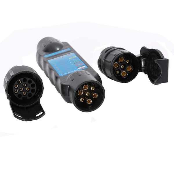 Trailer Socket Tester Lights Wiring Circuit Diagnostic Tools (7 Pin Trailer Tester + 2 x 7 13 Converter)