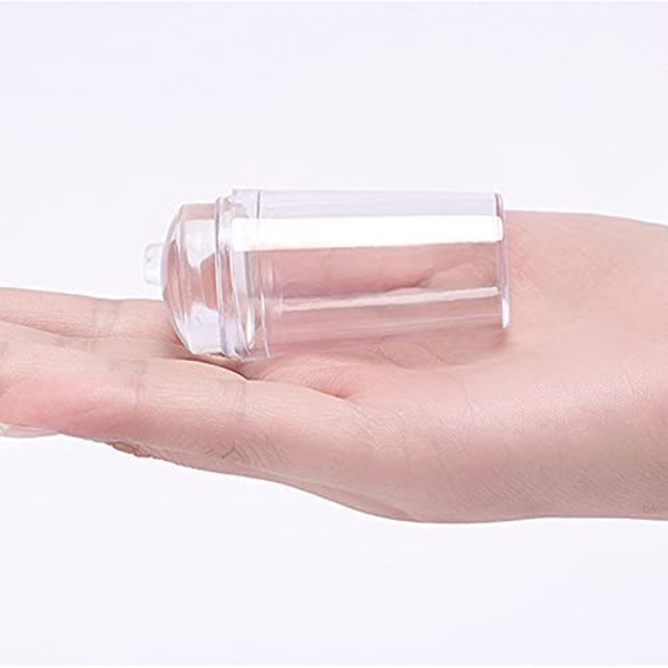 Neglekunstskraber-sæt Fransk Smile Line Værktøjer Klar Silikone Jelly Stempel med Skraber Transparent Blød Klar Stempel til Manicure Værktøjer
