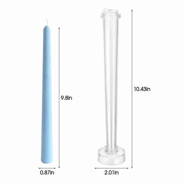 Lysstøpeform, Konisk lysstøpeform, DIY lysstøpeform, 3D plast lysestakeform for bryllup middagsselskap lysstøping