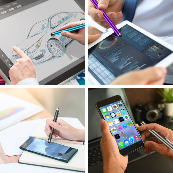 Stylus-pennor för pekskärmar, 10-pack universal kapacitiva pekskärmspennor för iPad, surfplattor, Samsung Galaxy, smartphones, alla universal