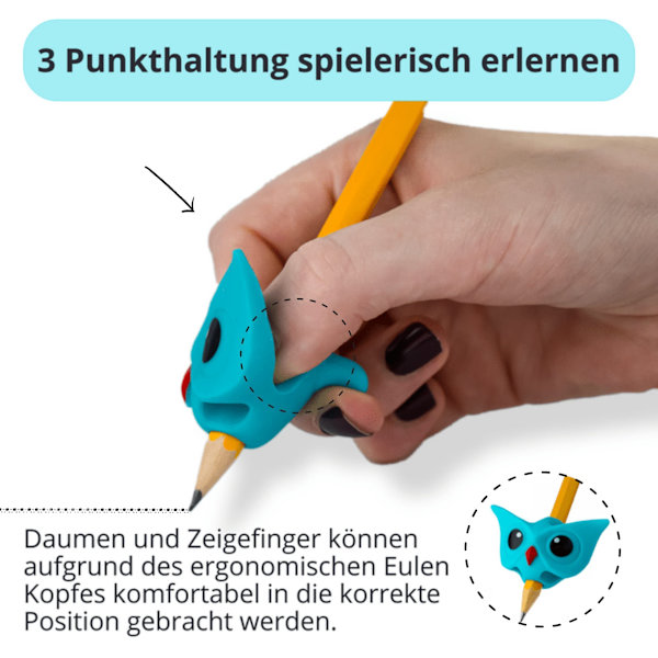 Paket med 6 skrivstöd för barns pennor - pennhållare barns pennfattning - ergonomisk pennhållare skrivlära hjälpmedel pennhållare 6pcs