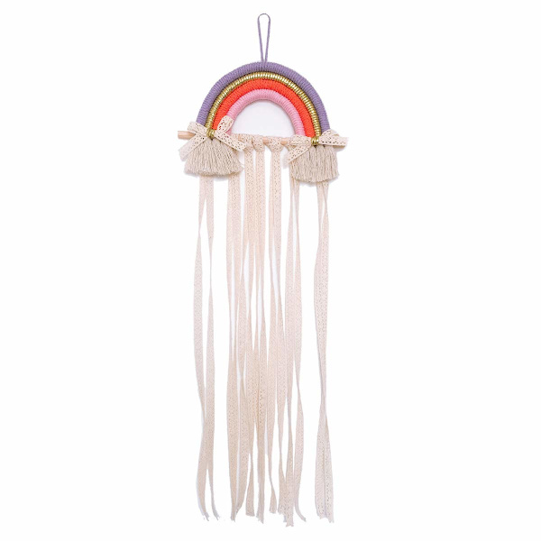 Regnbue Tassels Hår Bånd Holder Hængende Purple Orange