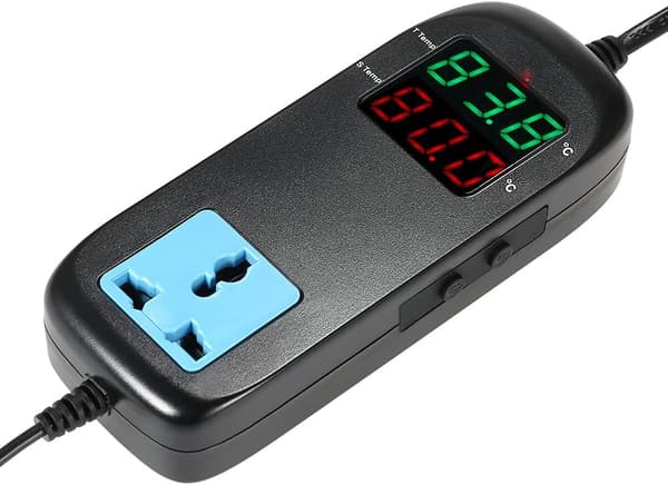 Elektronisk termostat LED digitalt display temperaturregulator med plugg