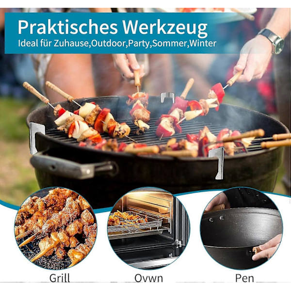 4 stk. universelle grillafstandsstykker til grill