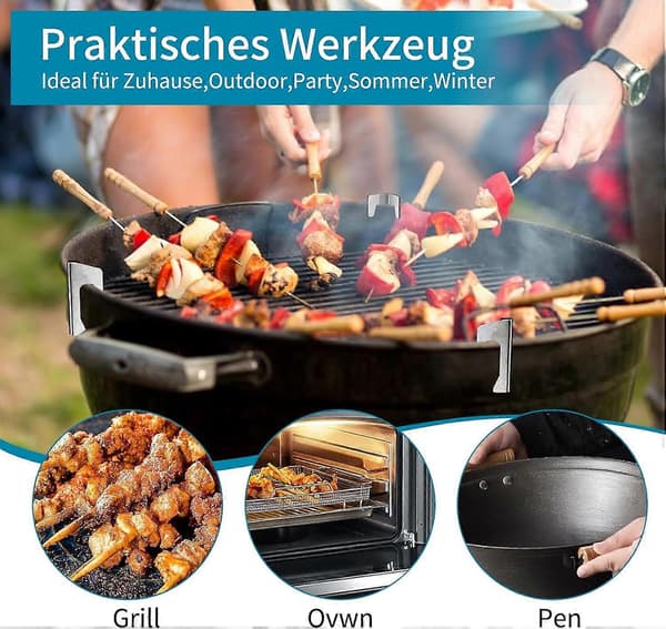 4 stk. universelle grillavstandsstykker for griller