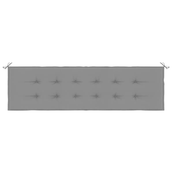 vidaXL Trädgårdsbänksdyna 180x50x3 cm Grå gray grå