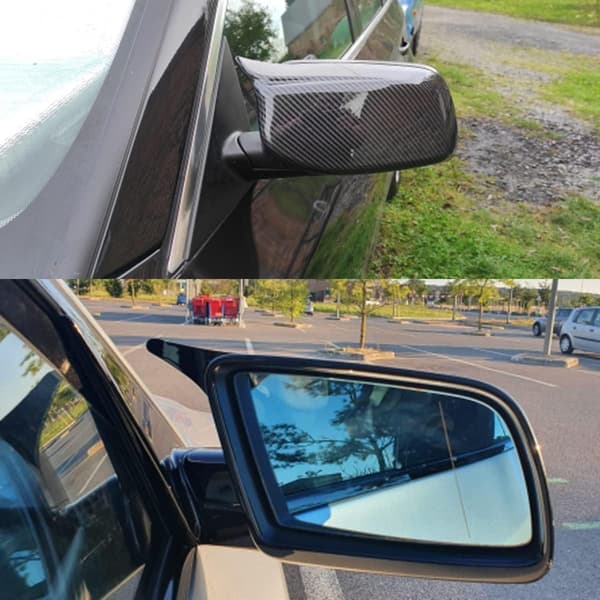 M-Style Karbonfiber Sidespeildeksel Erstatning for 5-serie E60 E61 E63 E64 2003 2004 2005 2006 2007