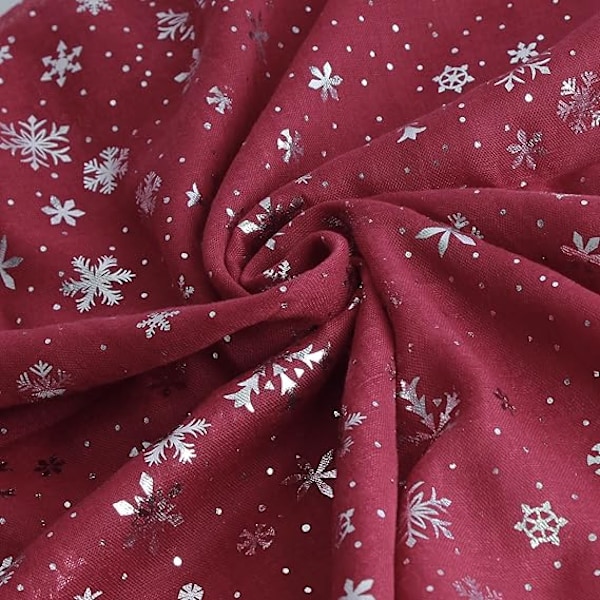 Kvinnors Broderad Chiffonsjal Wrap Sjal Lätt Sjal Mode Sommar Höst Sjal, Vinröd