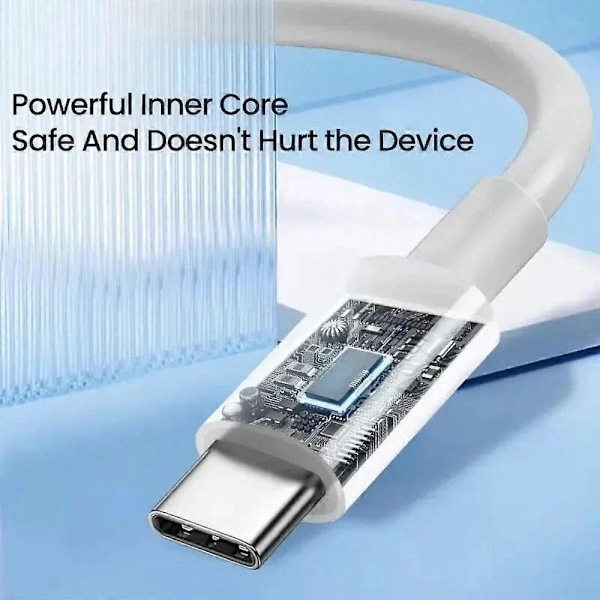 20W USB-C Hurtiglader med Type-C til Type-C Kabel, EU Plugg