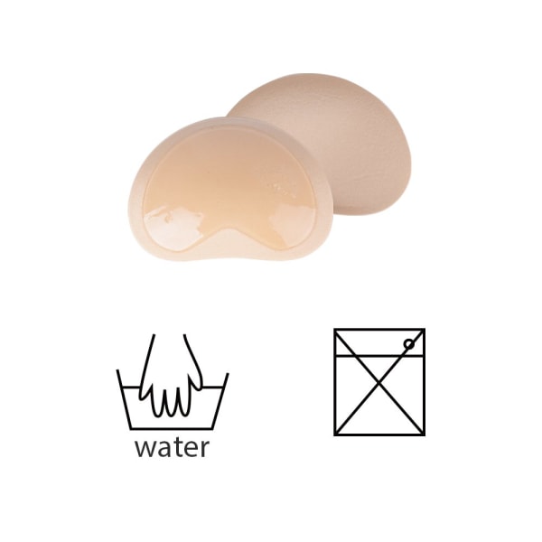 par bh-indlægspuder (sort + hudfarve) silikone brystforstærker push up bh-indsatser brystforstørrelse til badedragt og bikini