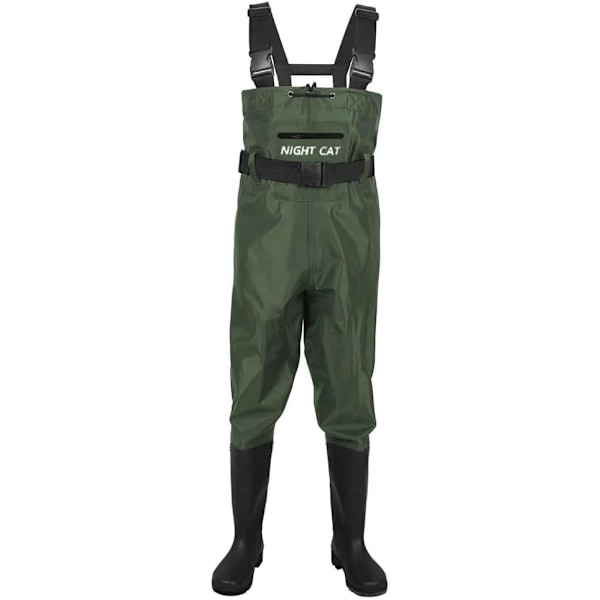 Natfiskeri Waders til Mænd Kvinder Jagt Bryst Waders med Støvler Vandtætte Åndbare Crosswater Waders(UK 7/EU 41) EU 41
