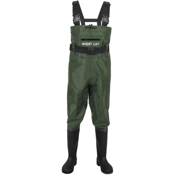 Night Fishing Waders for Men Women Hunting Chest Waders with Boots Waterproof Breathable Crosswater Waders(UK 8/EU 42)