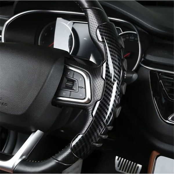 Universal ratforstærker, 2 stk. bilratdæksel Skridsikret bilratforstærker dekoration til de fleste biler, Carbon Fiber Black
