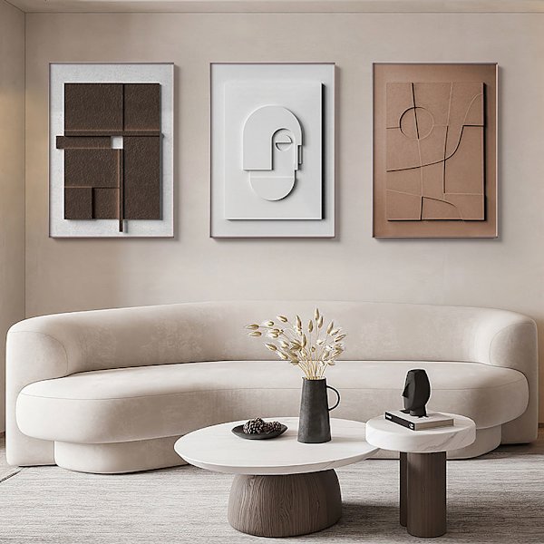 Målning väggkonst, 3D-konst, geometrisk abstrakt målning, inredning väggdekoration väggmålning, vardagsrumsväggmålning 30*40cm