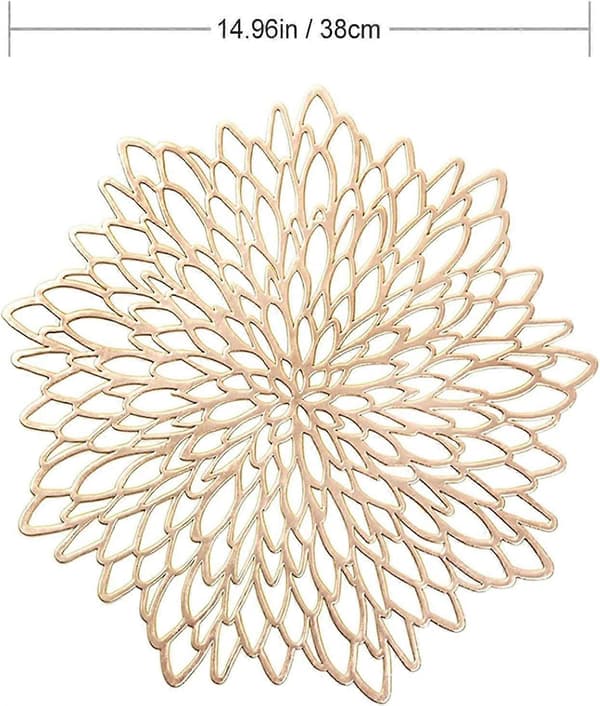 4-pack Placemats, Ihåliga Runda Placemats, Runda Placemats Plast