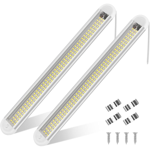 12V-85V LED-sisävalot 120 LED-auton valaisin kytkin pakettiautolle veneelle (2 kpl)