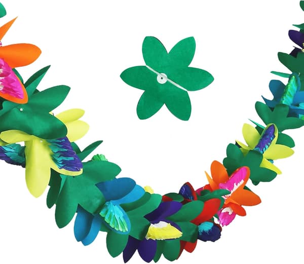 3 stk tropisk blomstergirlander