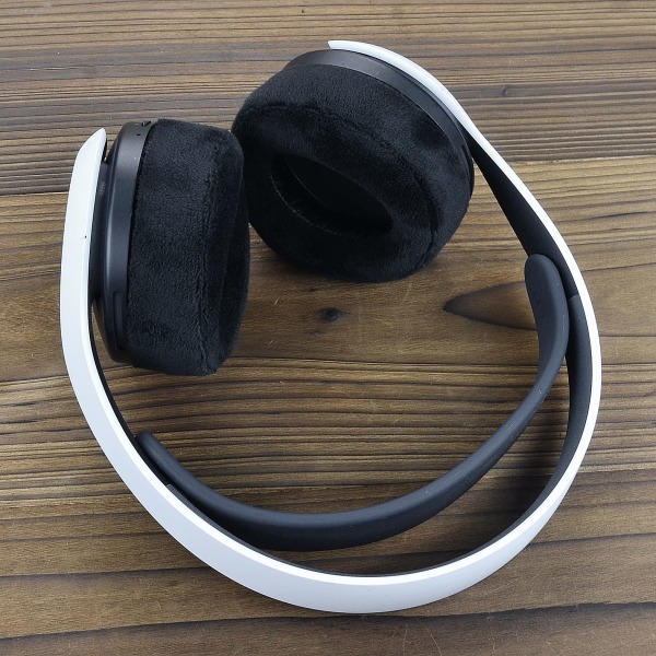 PS5-korvatyyny - defeanin korvaava cover , joka on yhteensopiva langattomien Sony ps5 -kuulokkeiden, langattomien Pulse 3D -kuulokkeiden (musta Velour) kanssa Black Velour