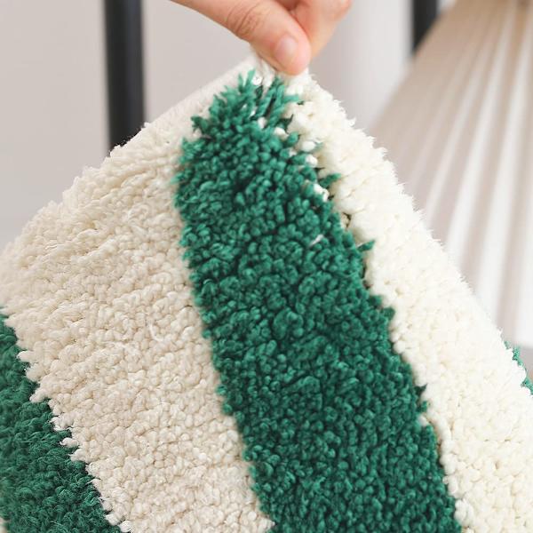 Skridsikre bademåtter, bademåtte badeværelse tæppe superabsorberende blødt brusebad egnet til stue/køkken udendørs (45 * 65 cm, bambusblade) Bamboo leaves