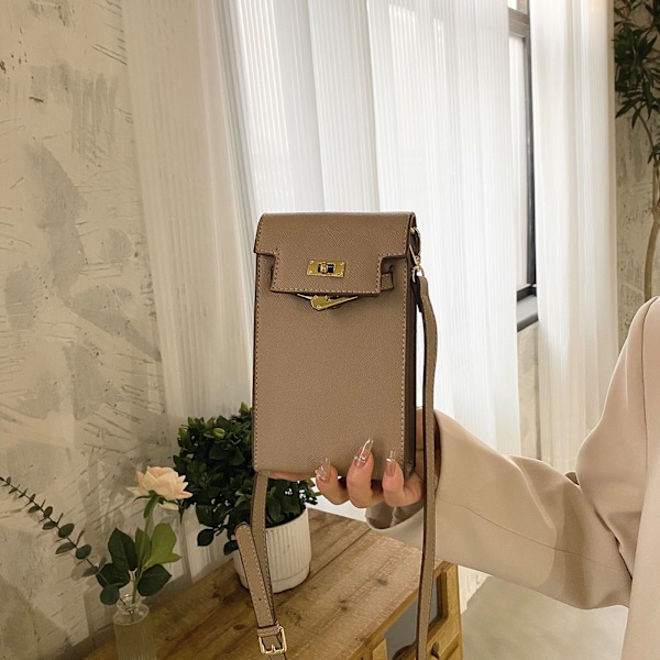 Crossbody-väska för mobiltelefon, Mini-väska för kvinnor, Mobiltelefonväska, Liten crossbody-väska, Liten väska - Khaki