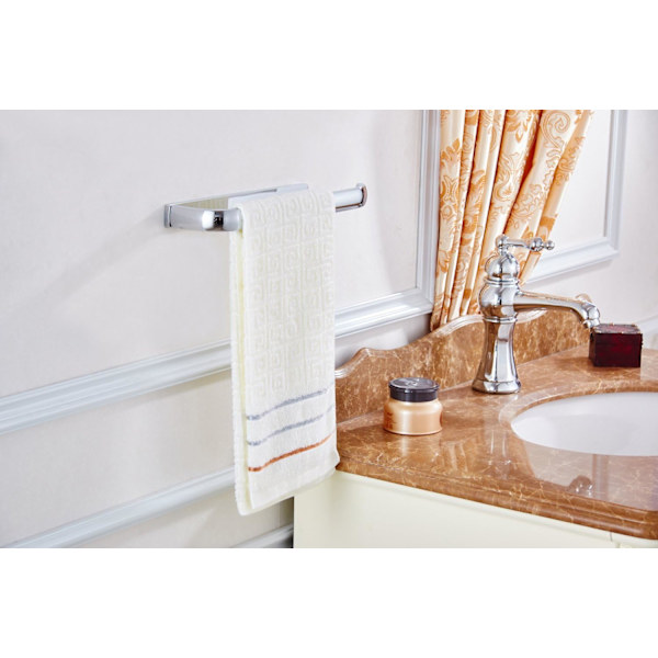 Håndkleholder i messing, krom, 29,5 cm / 12 tommer