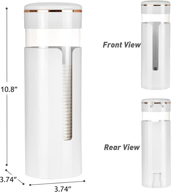 Kopdispenser, træktype vandkøler kopholder passer til 4oz-7oz engangskrus-hvid