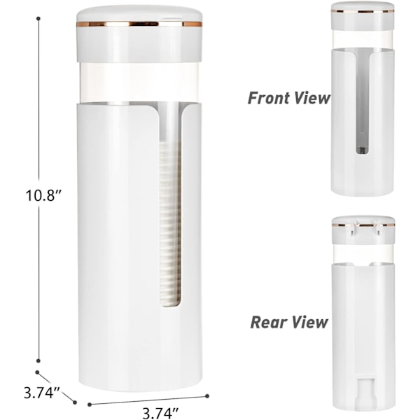 Koppdispenser, trekktype vannkjøler koppholder passer til 4oz-7oz engangskopper-hvit