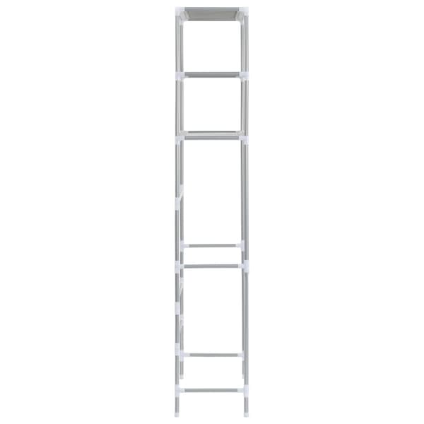 vidaXL Toaletthylla med 3 hyllplan Silver 53x28x169 cm silver Silver