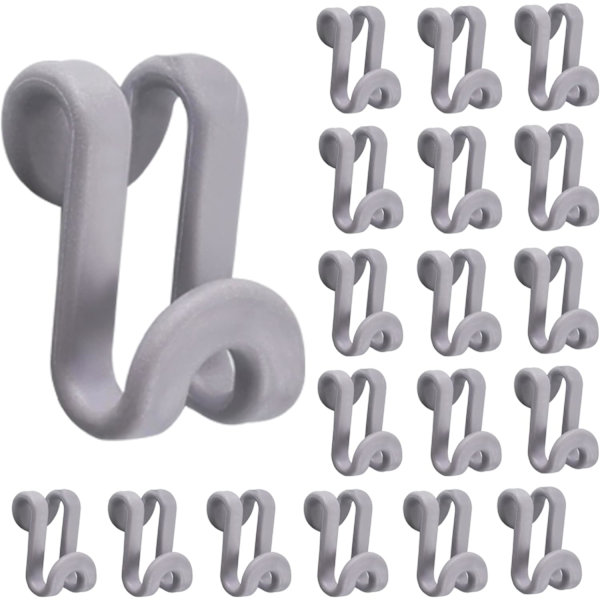 20 stk. Mini Tøj Bøjle Connector Kroge Gray