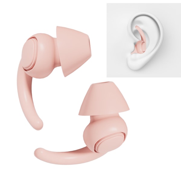 Små silikoneørepropper til børn - Superblød komfort Genanvendelige ørepropper Ørepropper Hørebeskyttelse i fleksibel silicagel, 1 par pink