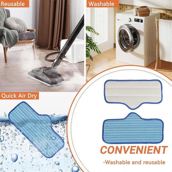 Moppepute Kompatibel For Mopp Steam Tilbehør Vaskbare Moppekluter