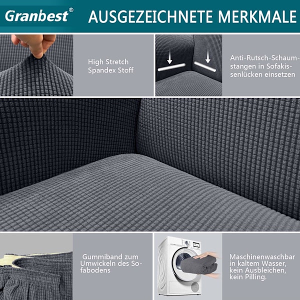 Høj stræk sofaovertræk moderne sofaovertræk jacquard elastisk