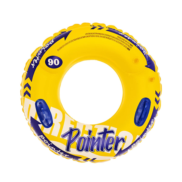 Oppustelig svømmering pool flyder, holdbar oppustelig gummiring til børn voksne svømmering pool oppustelig ringrør sommer strandfest pool Yellow