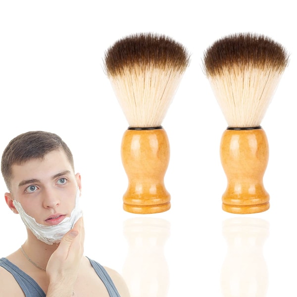 2 STK barberbørste, utvalgt barberkost med hestehår, håndlagde barberkoster for menn