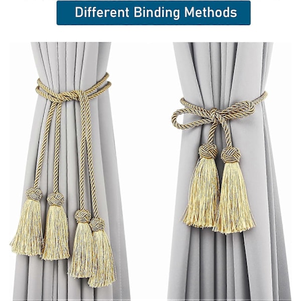 2-pak Elegante gardinbindinger Reb Dekorativ gardinbinding