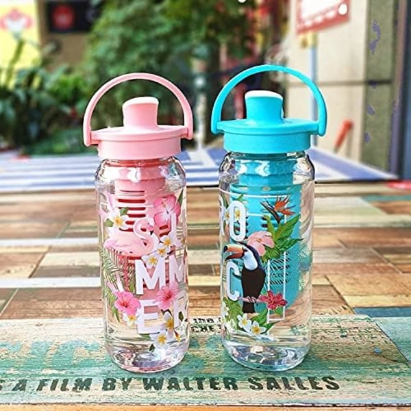 Vandflasker 750ml/900ml ottle Vand Sport Drikkedunk Udendørs Bærbare Flasker (Farve : 750ml Pink) Pink