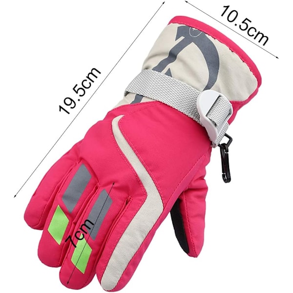 Vinter Ski Handsker Børn (rose rød) Pink