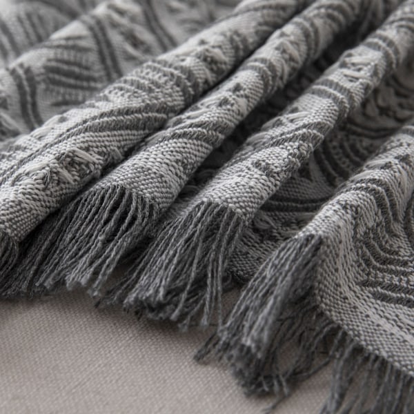 Soffa filt vändbar mångsidig soffa filt gosig filt överkast för soffa, fåtölj och enkelsäng - 180 x 300 cm white+grey 180*300cm