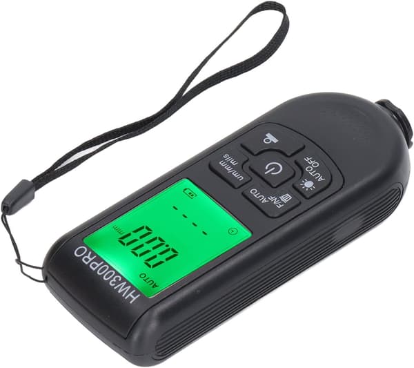 Digital Coating Thickness Gauge, Portable Paint Thickness Meter, 0-2000UM Range, Coating Measuring Tool(Black) Black