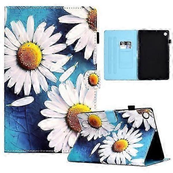 Farvet Tegning Smart Læder Tablet Case til Samsung Galaxy Tab A9